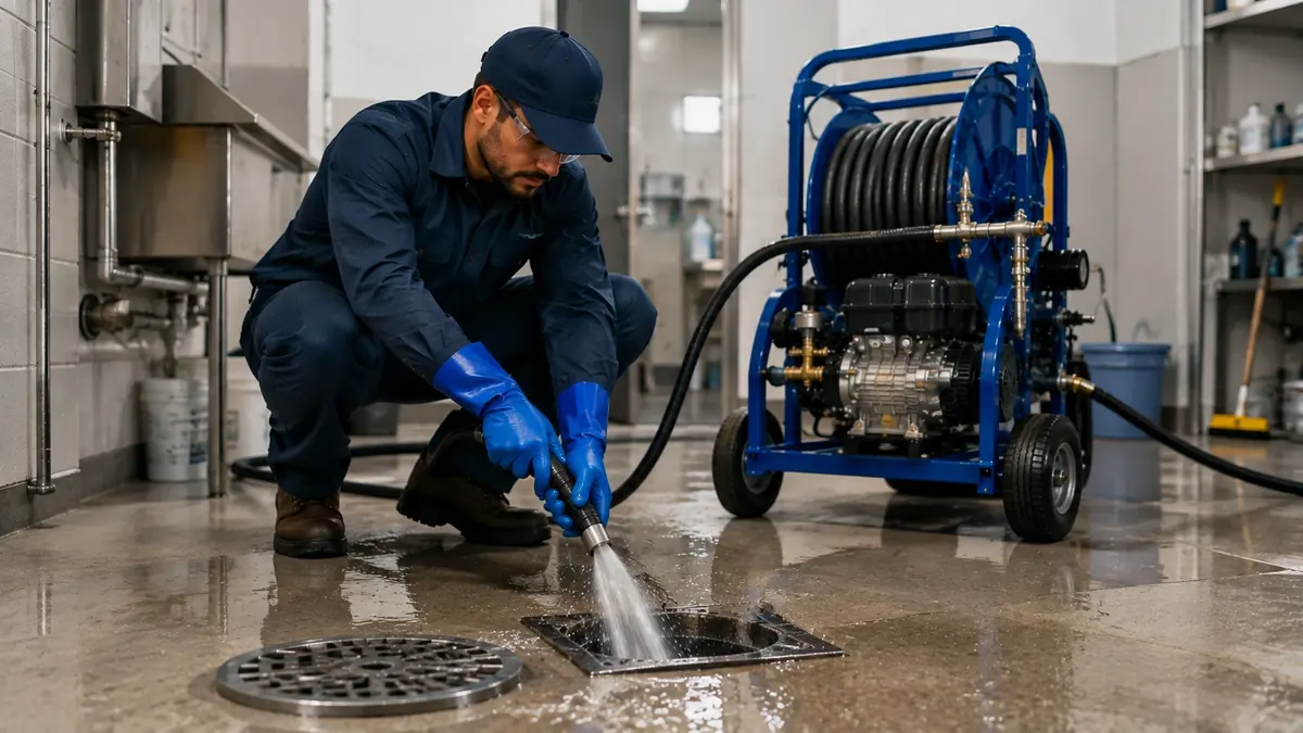 Floor Drain Hydro Jet Cleaning in Coachella