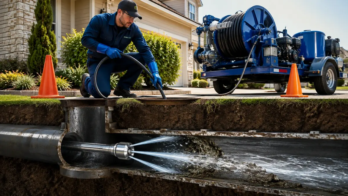 Main Sewer Line Hydro Jet Cleaning in Coachella