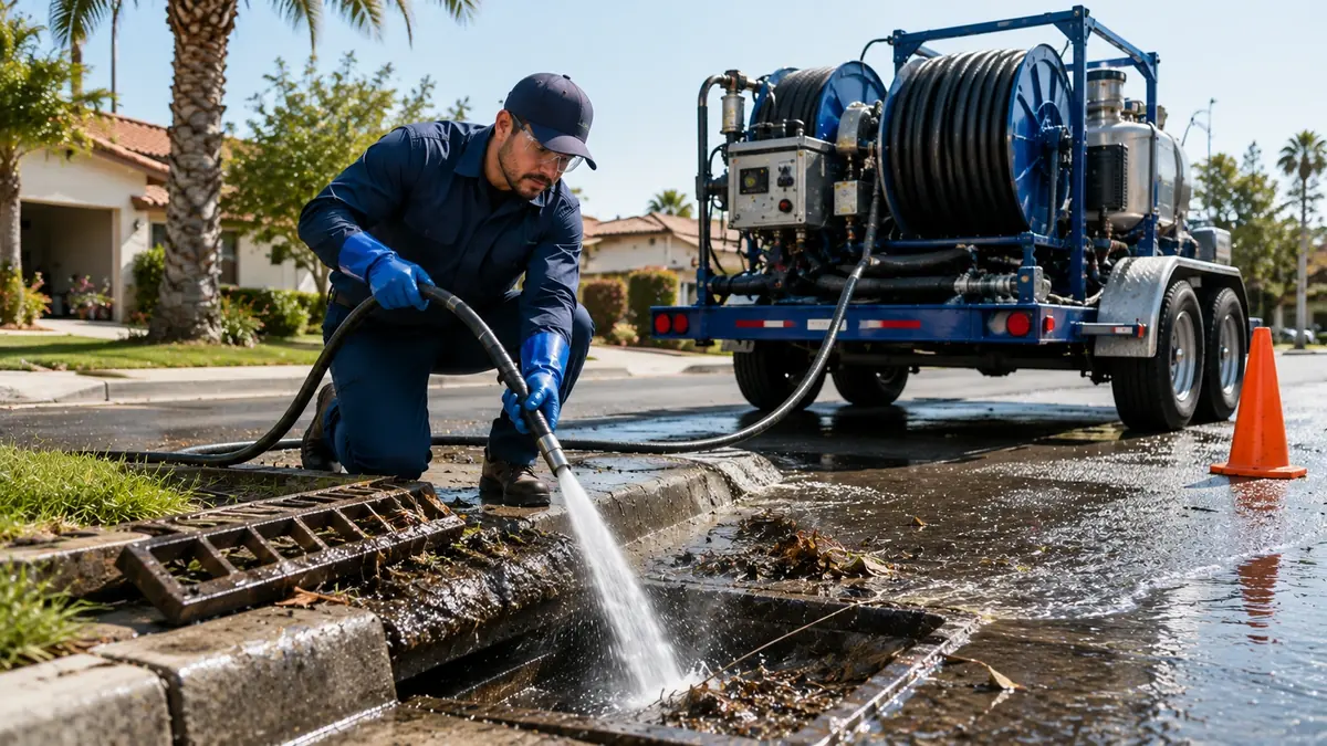 Storm Drain Hydro Jet Cleaning in Coachella